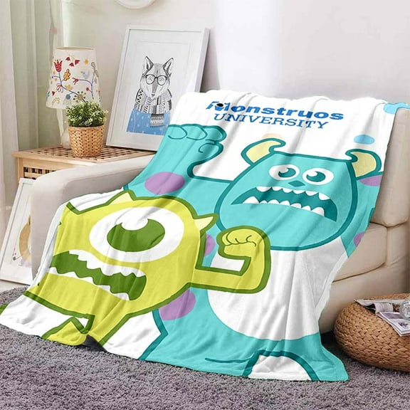 Monsters Inc Cozy Flannel Throw Blanket for Couch Monsters Inc Soft Warm Blanket