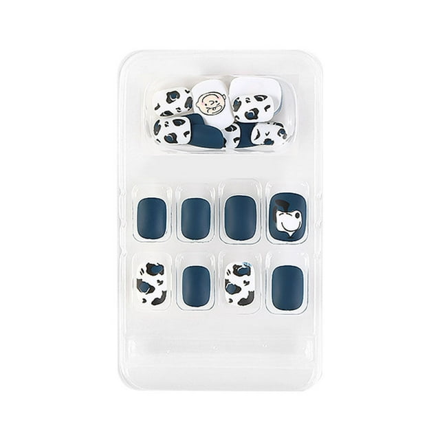 False Nail Wearable Perfect Matching Simple to Wear No Irritating Odor Fake Fingernail Breathable Press Type Adjustable Paster Type 1