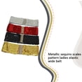 thumbnail image 3 of Sonducket Lentejuelas brillantes cinturón de cintura cinturones brillantes vestido Correa estirable pretina decoración de ropa vestidor para fiesta Ropa, zapatos y accesorios Miscelánea Plata Sonducket AP013219-04, 3 of 6