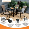 thumbnail image 6 of Costway 31'' Outdoor Fire Pit Dining Table Charcoal Wood Burning W/ Cooking BBQ Grate, 6 of 10
