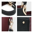 thumbnail image 3 of Dasein Women Two Tone Handbag Purse Top Handle Shoulder Bag Tote Hobo Work Bag w/Matching Clutch, 3 of 8