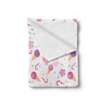 thumbnail image 2 of Ice Cream Soft Flannel Fleece Blanket, Sweets Pattern with Ice Cream Cones and Candy Stars Design Abstract Desserts Food, Cozy Plush for Indoor and Outdoor Use, 50" x 70", Multicolor, by Ambesonne, 2 of 5