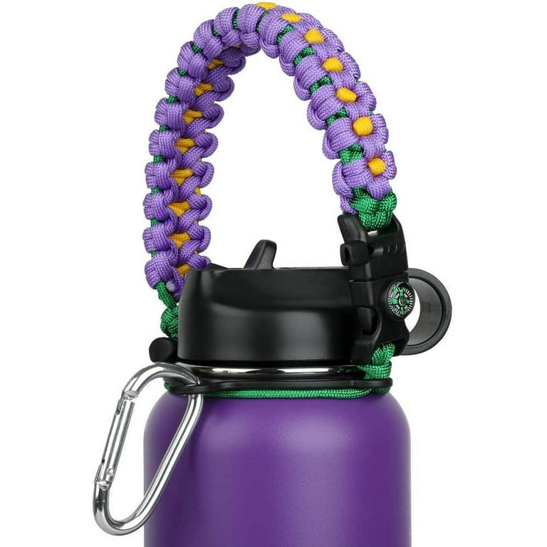 MONOBIN Paracord Handle for 12-64oz Wide Mouth Bottles Durable