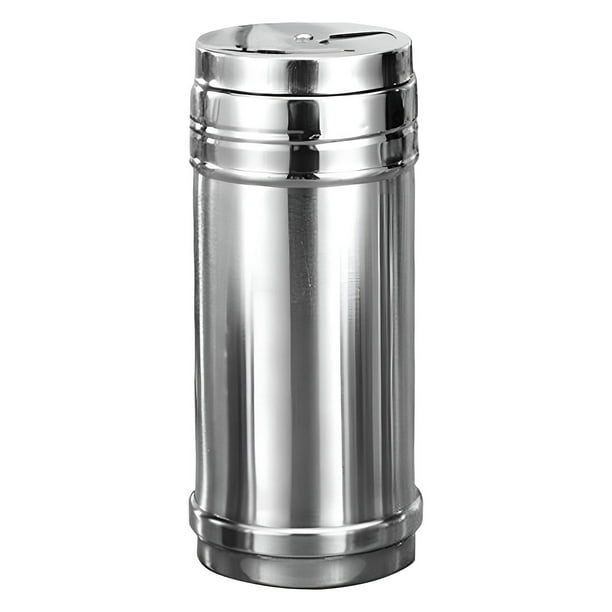 Botella de condimento, 1 botella de especias, agitador de especias hermético con agitador de condimentos giratorio superior (plata)