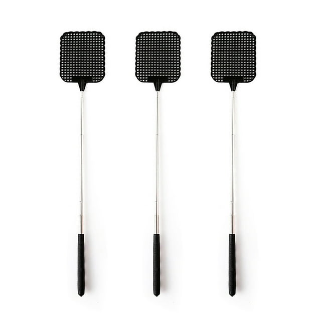 Injueey Matamoscas extensible, matamoscas, matamoscas, malla de plástico resistente al desgaste, trampa para moscas, manijas antideslizantes Type3