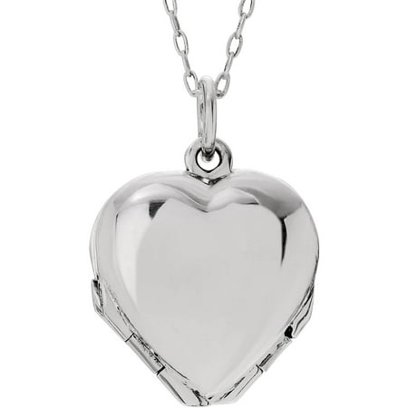 Brinley Co. Women's Sterling Silver Heart Locket Pendant Fashion Necklace