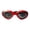 Red, variant on KMWGRE Durable Oval Pet Sunglasses with Adjustable Strap for Dogs and Cats Outdoor Protective Goggles Pink One Size