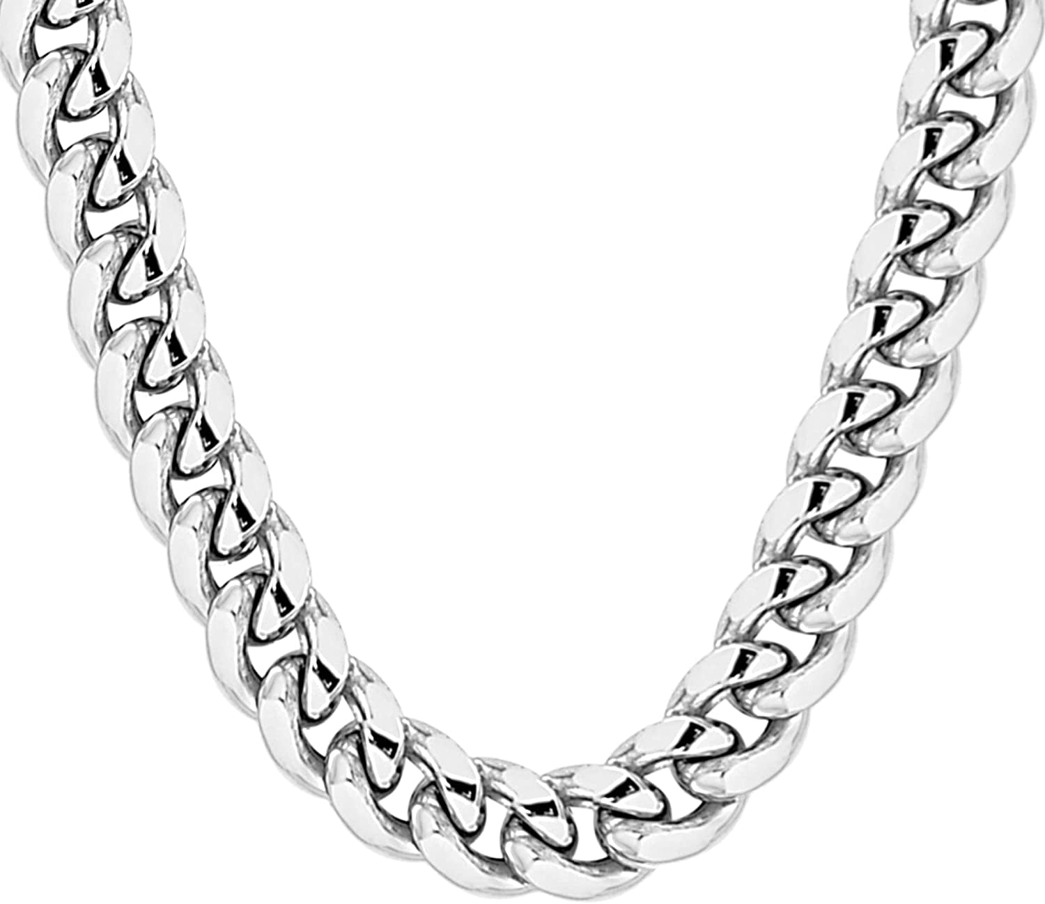 Savlano Italian Solid Figaro Link Chain Necklace