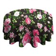 thumbnail image 4 of Pioneer Flower Floral Print Pattern Round Tablecloth 60"x60",Wrinkle Wipeable Table Cloth for Kitchen Dining Room Picnic Patio Party, 4 of 6