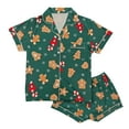 thumbnail image 4 of HITIME Pijama Navideña para Mujer de Seda de Leche Talla S, Conjunto de Short y Playera, Tela Ultra Suave y Transpirable, Comodidad de Lujo para Dormir o Lounge, 4 of 8