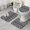 Black Geometric Diamond, variant on Black Geometric Border Pattern Bathroom Rugs Sets 3 Piece,Toilet Cover Set,Absorbent Non Slip Bathroom Mats Sets with U-Shaped Contour Rug Toilet Rug Set