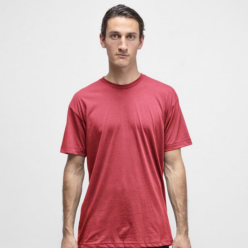 Los Angeles Apparel Los Angeles Apparel FF01 50/50 Poly Cotton Tee, Red, M
