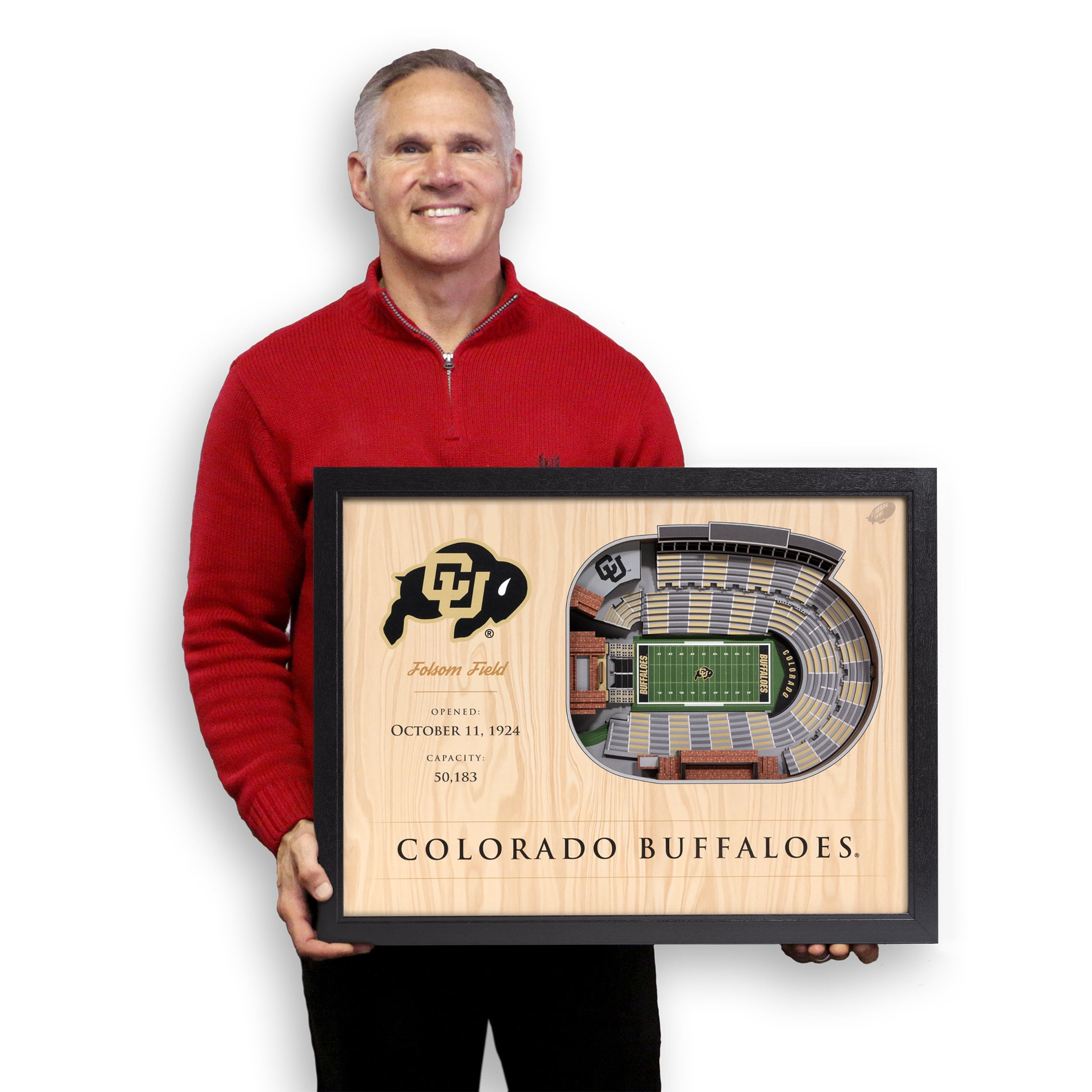 YouTheFan NCAA Colorado Buffaloes FB 25-Layer Stadiumview Wall Art