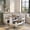 White-Brown, variant on Meeyar Breakfast Nook Corner Dining Table Set with Storage, Modern Reversible Indoor Kitchen Table with Bench Seats 3-4, White-Brown