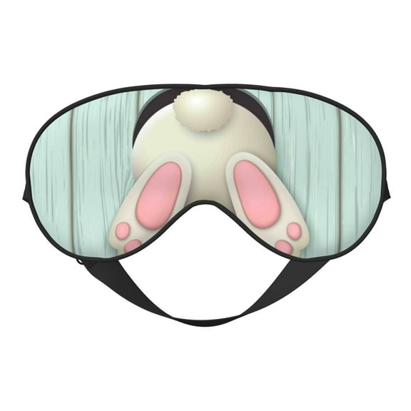 Eye Sleep Mask for Women Men - White Bunny Bottom Easter Eggs Adjustable Soft Buckle Travel Eye Masks for Sleep Mask Blackout, Sleeping Mask for Women Men, Funny Blindfolds for Party Games