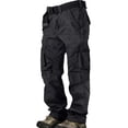 thumbnail image 3 of ENCCRWIN Men's Heavy-Duty Multi-Pocket Work Pants, Reinforced Knees, Comfortable Fit for Work, Hiking, and Casual Everyday Use,Black 32, 3 of 5