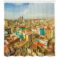 thumbnail image 3 of Ambesonne Travel Shower Curtain, Havana City Houses, 69"Wx75"L, Multicolor, 3 of 3