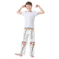 thumbnail image 2 of FORMRS Boys Pajama Pants with Pockets Size 9-10Y Kids Lounge Sleep Bottoms, Colorful Flower, 2 of 8