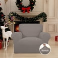 thumbnail image 2 of Easy-Going Jacquard Stretch Sofa Slipcover Non Slip Couch Cover, Chair Size, Taupe, 2 of 6