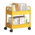 thumbnail image 4 of Space Saving Movable Storage Trolley Sturdy Plastic Utility Cart Accessory for Books Utensils and More Organization, 4 of 8