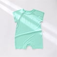 thumbnail image 2 of Sngxgn Baby Bodysuits for Girls Short Sleeve (Green,90), 2 of 7