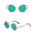 thumbnail image 5 of Retro Round Steampunk Sunglasses Retro Hippie Round Lens Metal Frame Men Women-3PCS, 5 of 8