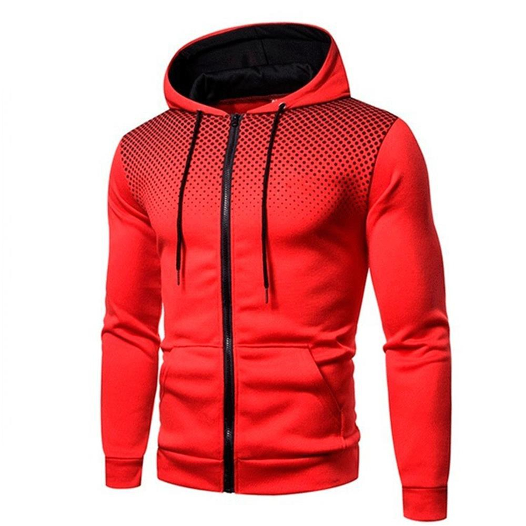 KAMAMEN Mens Hoodie Full Zip Sweatshirt 