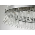 thumbnail image 3 of Bethel Chrome Oval Stainless Steel Frame Chandelier With Clear Glass Rods, 3 of 6
