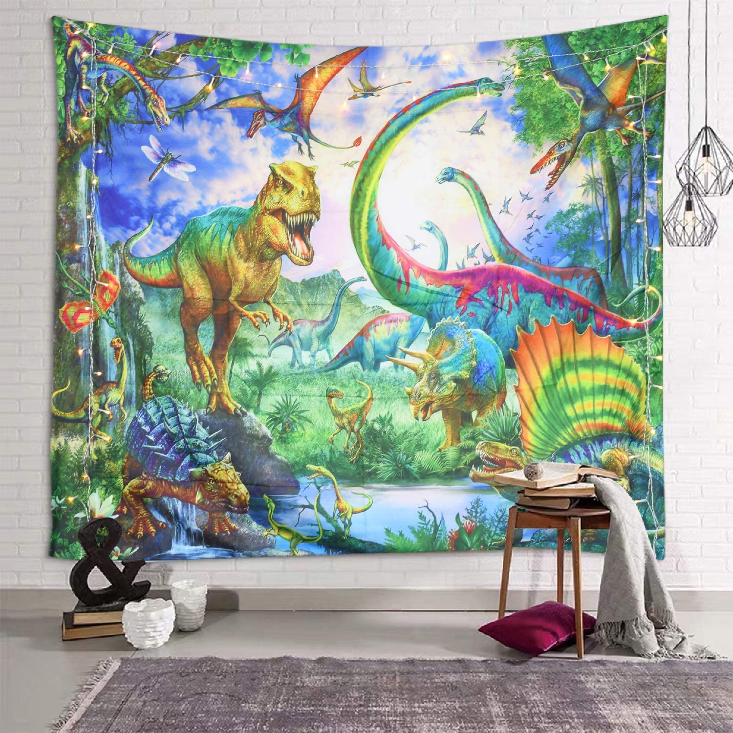 Genfien Dinosaur Tapestry for Bedroom Home Decorations Tapestry Wall Hanging 3D Printing Wall Blanket Wall Hanging Poster for Living Room Bedroom Dorm Decor 150*200 