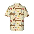 thumbnail image 4 of Xecao Dachshund Dog And Flower print Hawaiian shirt - a stylish short-sleeve button-down for men, perfect for casual beach and tropical outings., 4 of 9