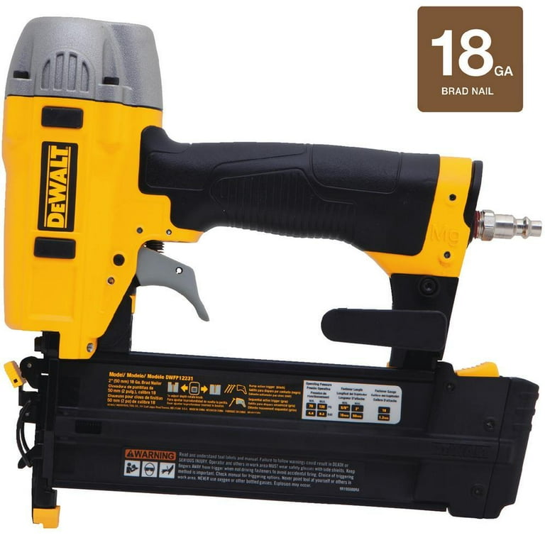 DEWALT Brad Nailer Kit 18GA 5 8 Inch to 2 Inch DWFP12231 Walmart