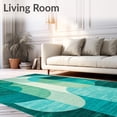 thumbnail image 2 of ODIKA 6'x9' Machine Washable Non-Slip Area Rug, Tranquil Oasis Geometric for Decks High Traffic Rug, Blue, 61792, 2 of 7