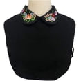 thumbnail image 4 of CAILDANL Lace Chiffon Detachable Blouse False Collar Embroidery Flower Fake Half Shirt Collar for Women, 4 of 7