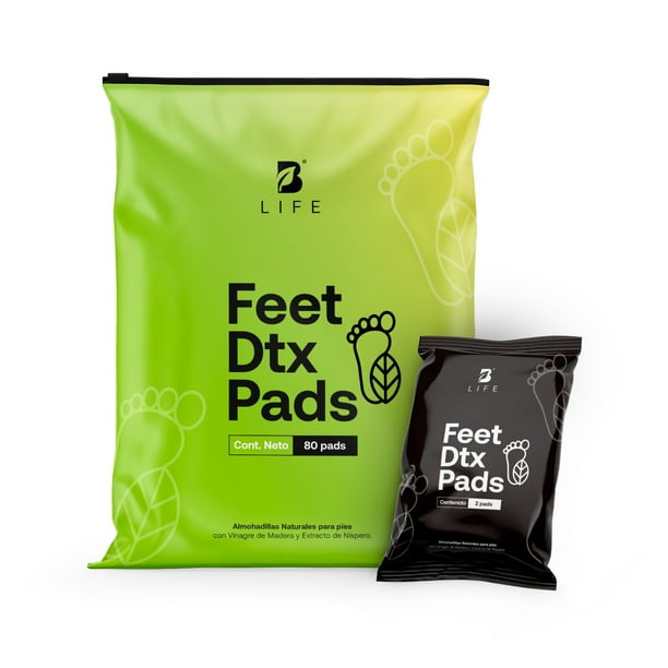 Parches Para Pies | 40 Pares | Limpieza Del Cuerpo | Ingredientes Naturales | Feet Dtx Pads | B Life.