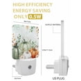 thumbnail image 6 of Fall Night Lights Auto Sensor Sage Green Pumpkin Plug-in LED Nightlights Dusk to Dawn for Living Room, Bedroom, Hallway, Stairways Thanksgiving Wall Decor, Floral Autumn Eucalyptus Leaf Night Light, 6 of 9