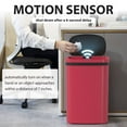 thumbnail image 3 of YRLLENSDAN 13 Gallon Trash Can Motion Sensor Touchless Automatic Garbage Cans with Lid and Odor Filter for Kitchen Bedroom Office Living Room, (Red, 3), 3 of 7