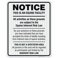 thumbnail image 1 of Equine Liability Sign, Statute Horse Barn Stable Farm Sign,, 1 of 8