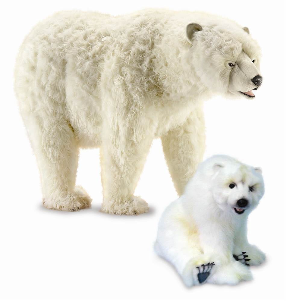 Life Size Walking Polar Bear Plush Stuffed Animal