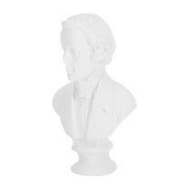 Tineasur Small White Resin Bust Figurine Statue Decorative Home Office Desk Ornament