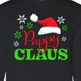 thumbnail image 4 of Inktastic Pappy Claus with Christmas Santa Hat and Snowflakes Long Sleeve T-Shirt, 4 of 5
