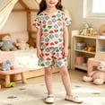 thumbnail image 4 of ITSAME Girls Summer Outfits Crewneck Short Sleeve T-Shirt & Shorts 2-Piece Kids Fashion Casual Set Pink Size 7, 4 of 7