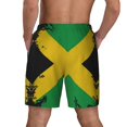 thumbnail image 2 of Mens Swim Trunks Jamaica Flag Jamaican Quick Dry Board Shorts with Compression Liner, 2 of 6