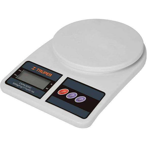 Báscula digital Truper BASE-5EP Plástica Cocina Capacidad 5k