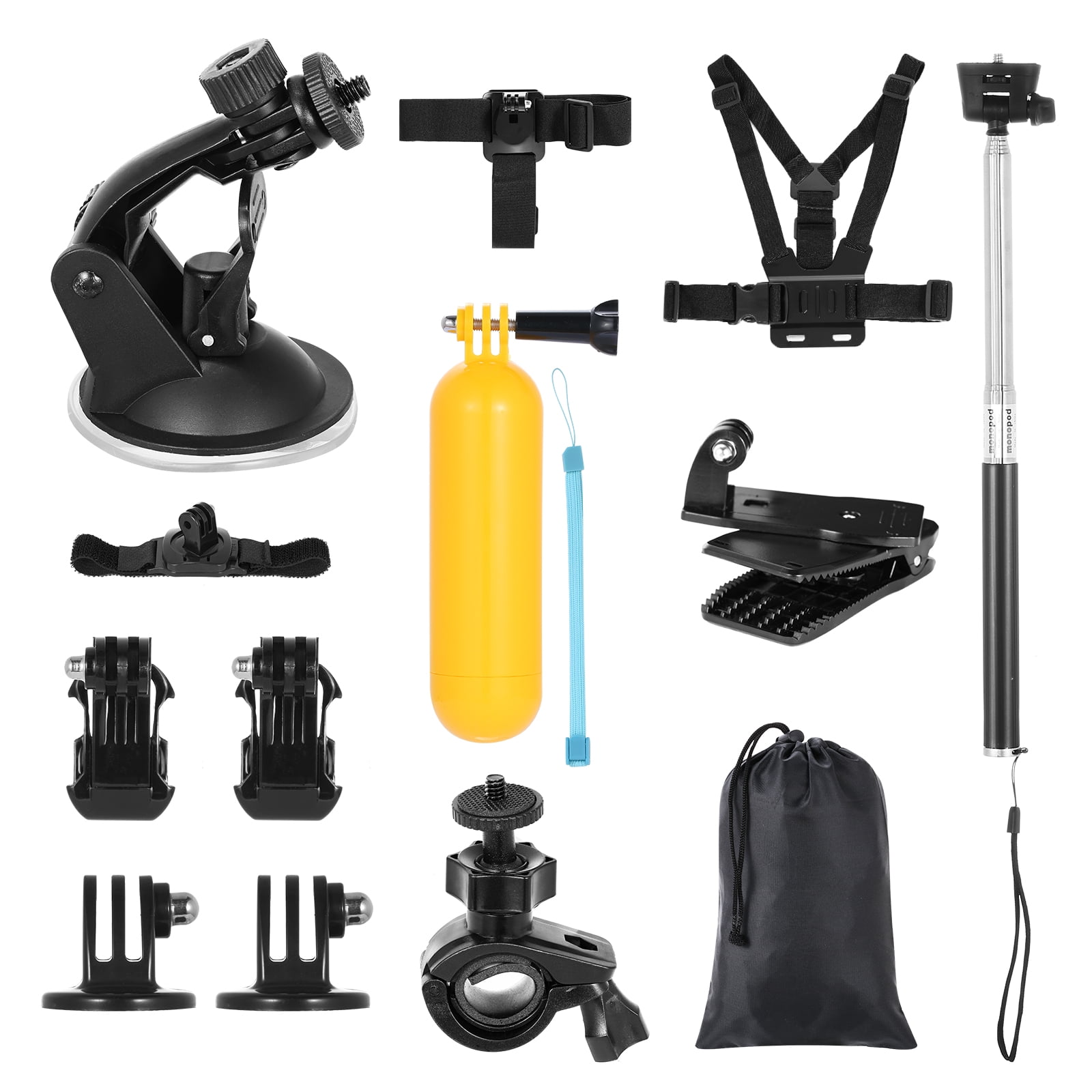 løfte Flourish forbedre Andoer 14-in-1 Action Camera Accessories Kit Sports Camera Accessories Set  Replacement for GoPro Hero 10 9 8 Max 7 6 5 YI Action Cameras with Carrying  Bag - Walmart.com
