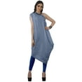thumbnail image 3 of Moomaya Robe Kurti Sans Manches à une Épaule Imprimée pour Femmes, Vêtement de Créateur Boho pour Fête, 3 of 7