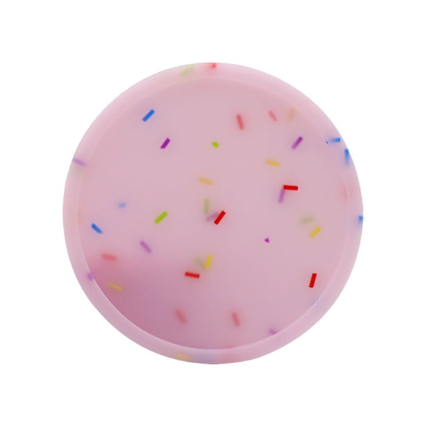 Inteprter Posavasos de silicona de 10 cm posavasos de taza redonda Color caramelo almohadilla caliente resistente a altas temperaturas para tazas Mostrada