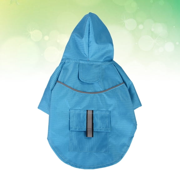 OULII Sky Blue Rainwear for Dog Waterproof for Hunting 1Pack