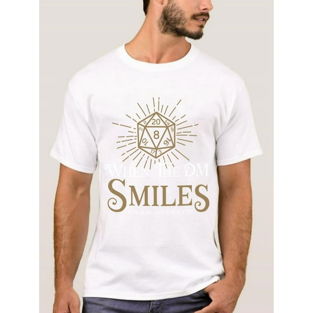 1 pieza, camiseta con estampado DM DnD D, camiseta informal de manga corta para verano, ropa para hombre, camiseta con personalidad para hombre para adultos, hombres, mujeres, adolescentes, jóvenes.