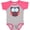 Heather and Hot Pink, variant on Inktastic Owl Boys or Girls Baby Bodysuit