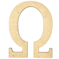 thumbnail image 1 of Krafty Supply 20" Tall Greek Wood Letter OMEGA | 1/4" Thick | Greek Alphabet | MDF Letters, 1 of 4